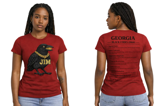 Women's Red Fitted Georgia Black Codes Tee