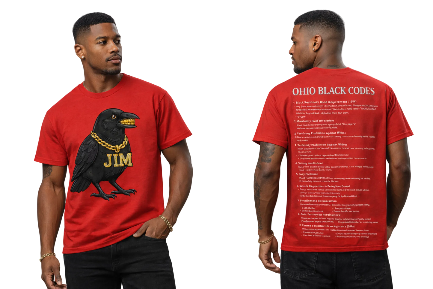 Ohio Black Codes (1804–1865) | Jim™ Educational Statement T-Shirt