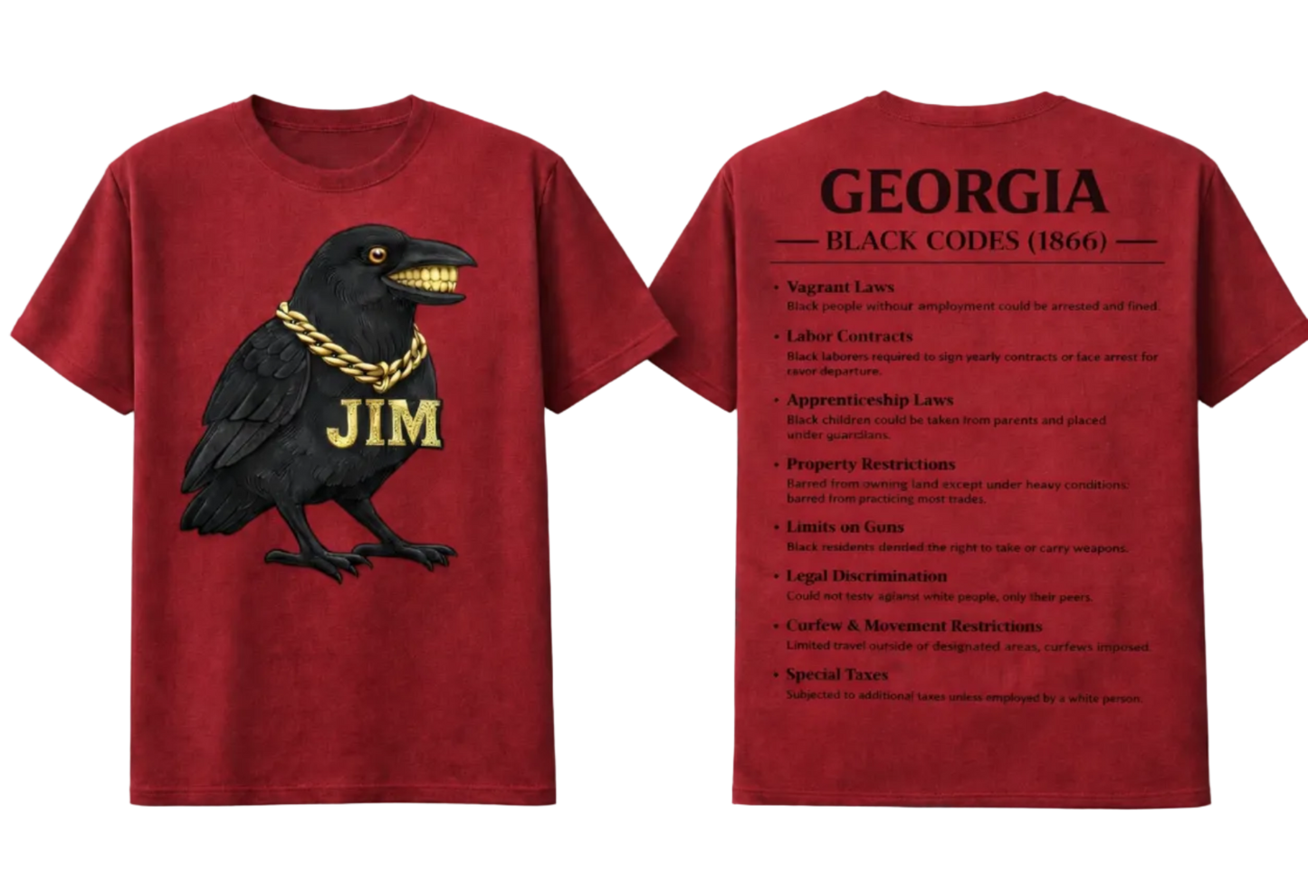 Men's Georgia Black Codes Tee – Red