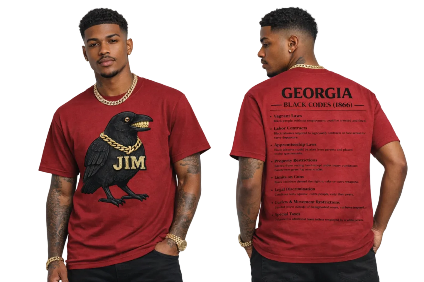 Men's Georgia Black Codes Tee – Red
