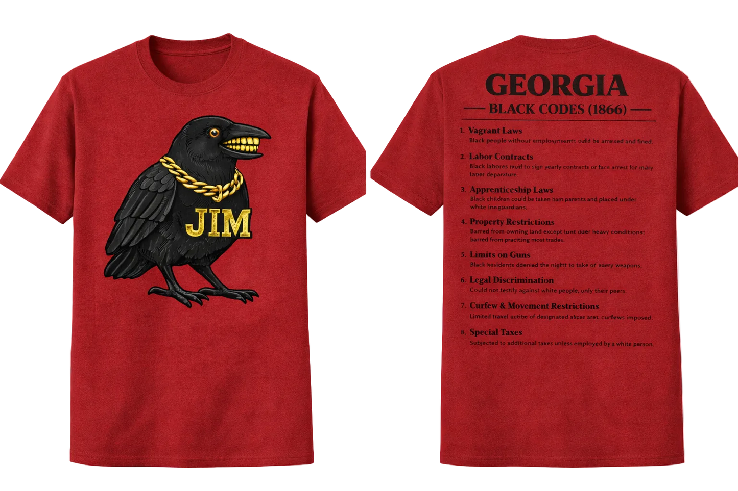 Women's Red Fitted Georgia Black Codes Tee