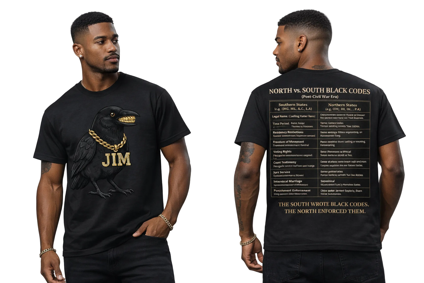 North vs. South Black Codes | Jim™ Educational Statement T-Shirt