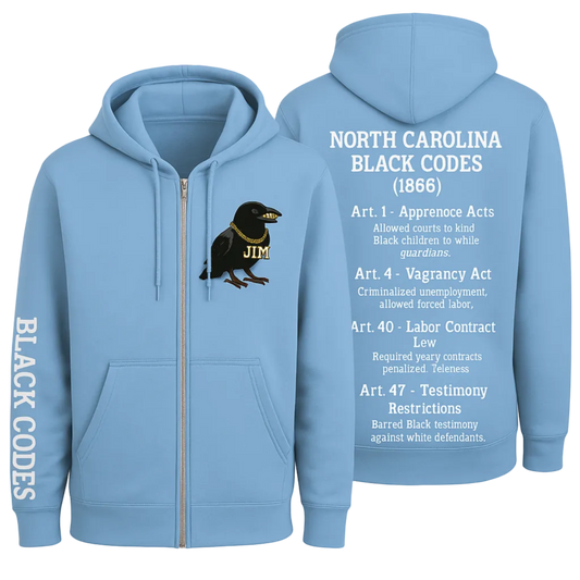 Black Codes North Carolina Zip Up Jacket